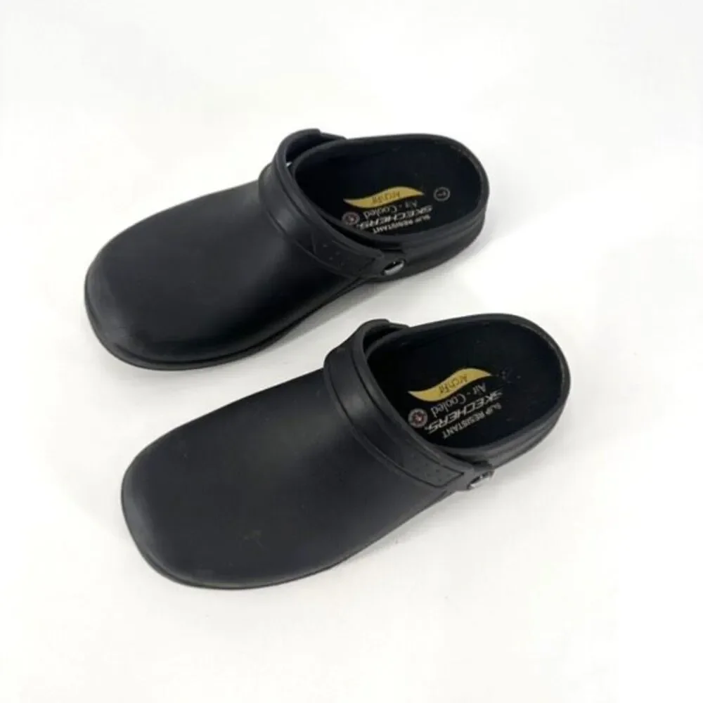 Skechers Mens Riverbound Sr Arch Fit‎ Clogs Black Health Care nurse Size 7